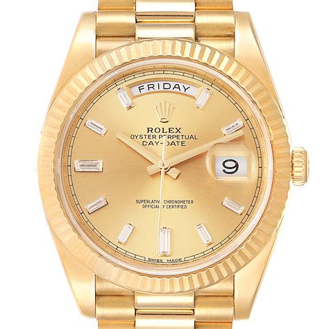 rolex presidential men yellow gold|Rolex date 40 228238.